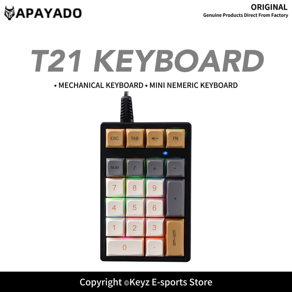 Keyboard Numpad Separate - Klawiatura numeryczna T21 Mini z podświetleniem