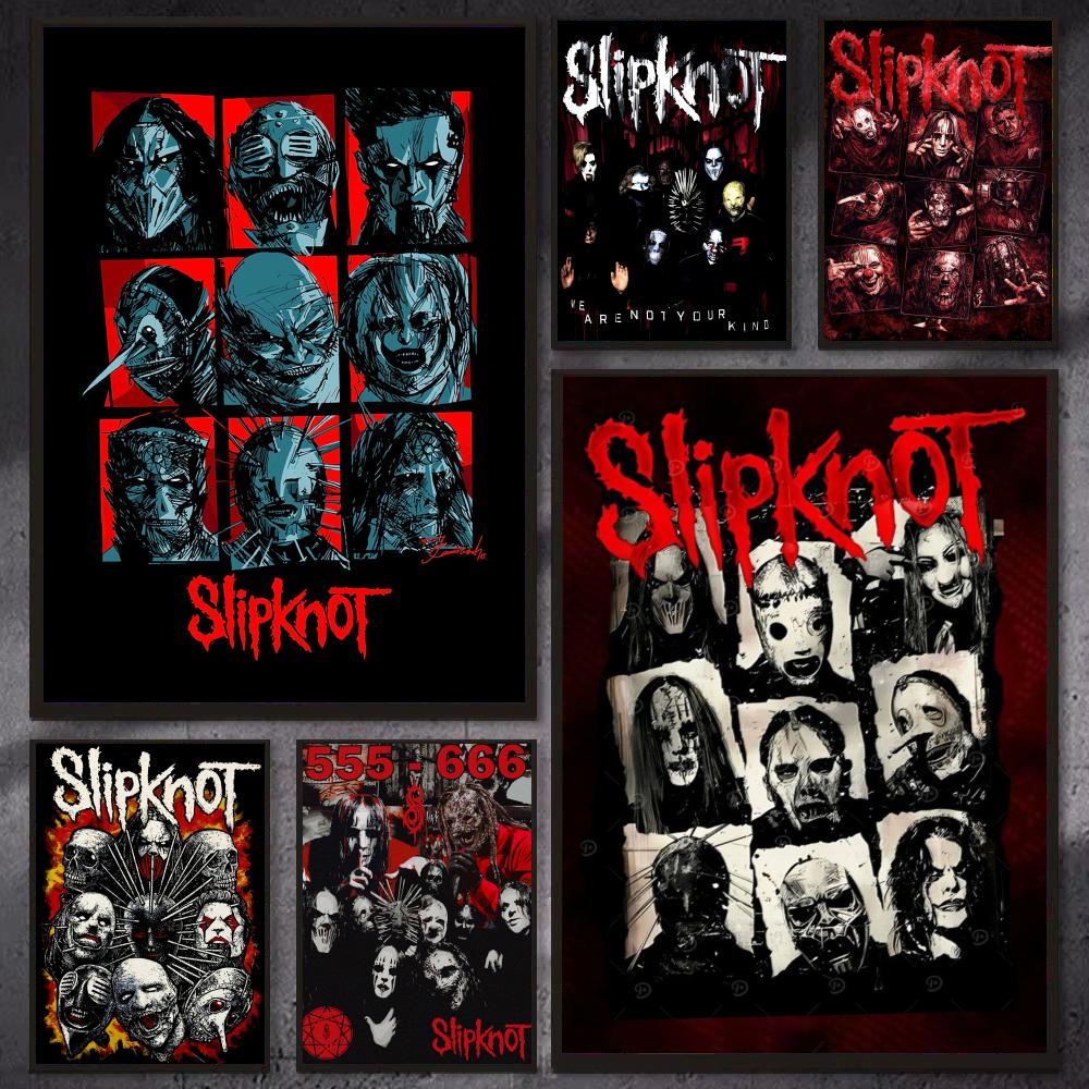 Gaming Accessories Wall - Plakat Rockowy Slipknot, Nowoczesne Estetyczne Plakaty,