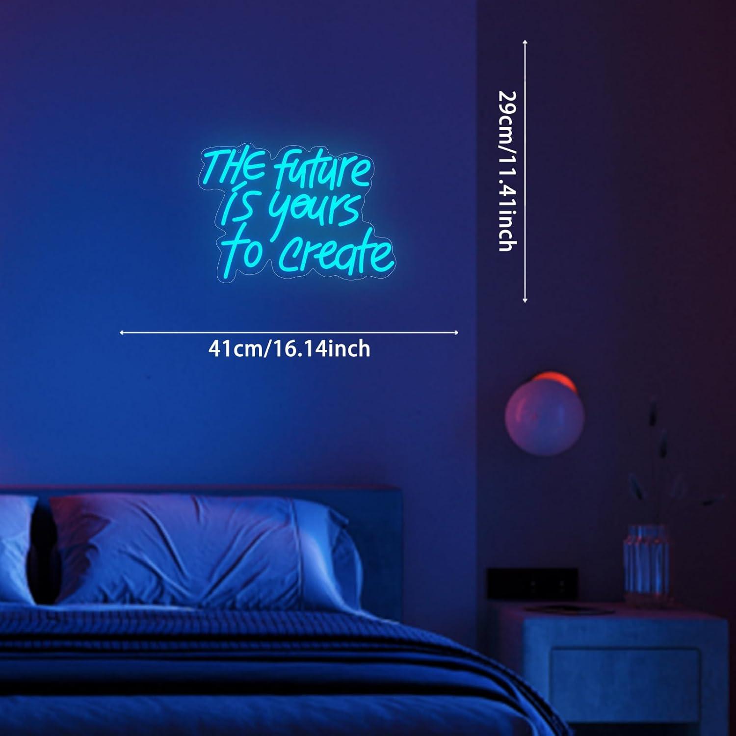 Neonowy napis „The Future is Y – Accessories For Your Gaming Room recenzja i cena