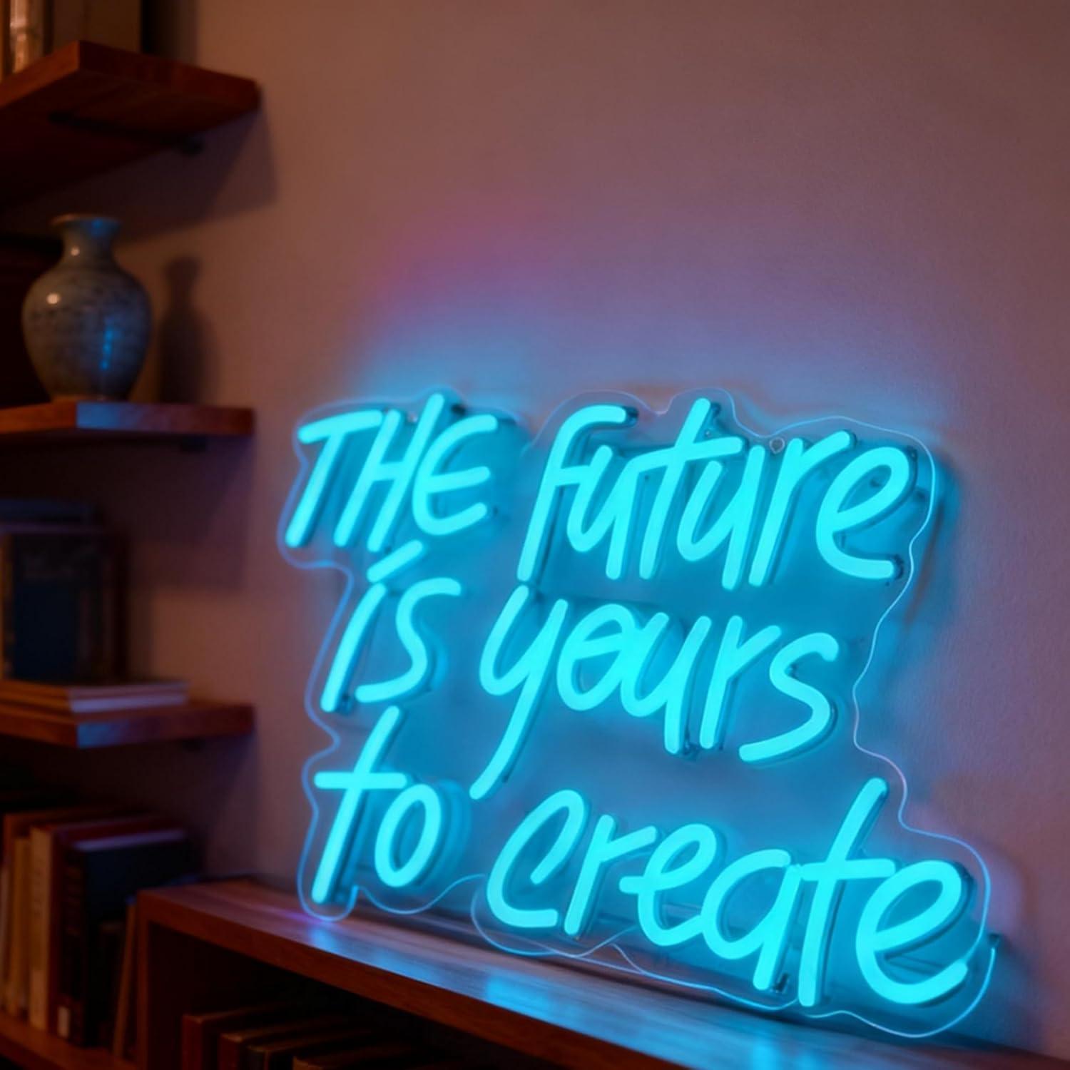 Neonowy napis „The Future is Y – Accessories For Your Gaming Room recenzja i cena