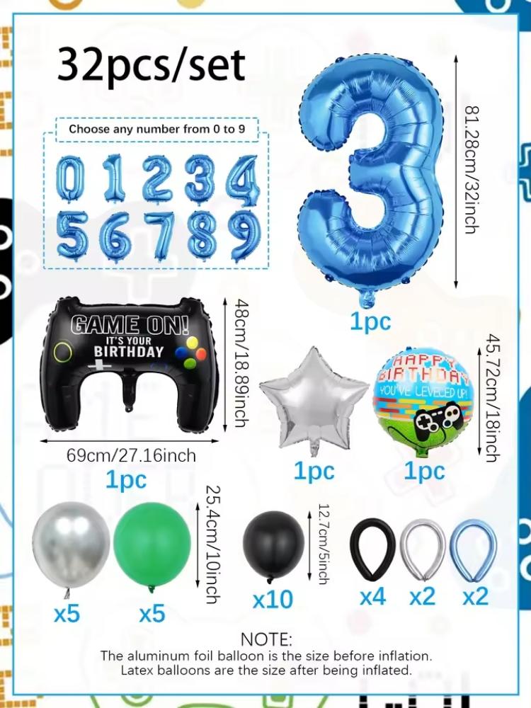 Zestaw balonów urodzinowych z  – Gaming Accessories Boys recenzja i cena